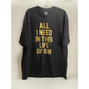 Adapt X Best Gold Life of Sin Bonnie & Clyde Black T-Shirt 2XL